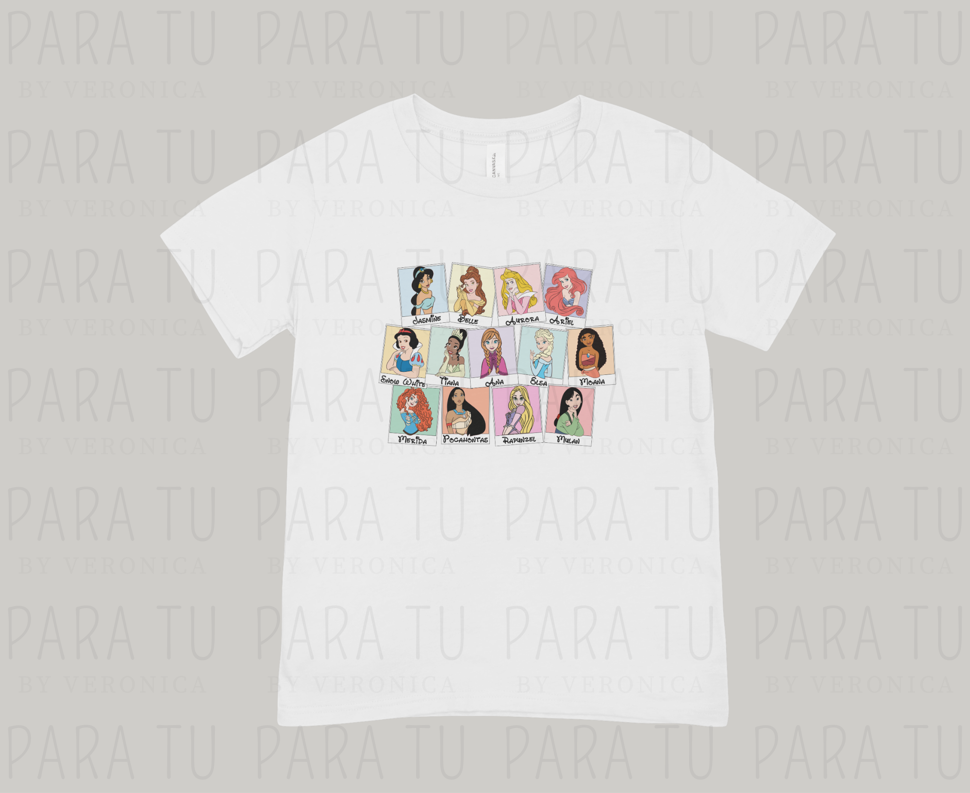 Playera Collage Princesas