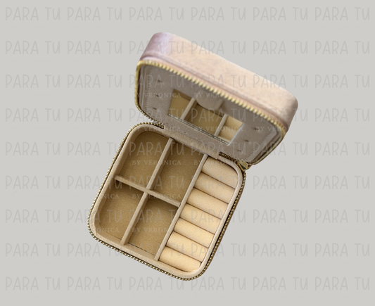 Joyero Cuadrado Rosa