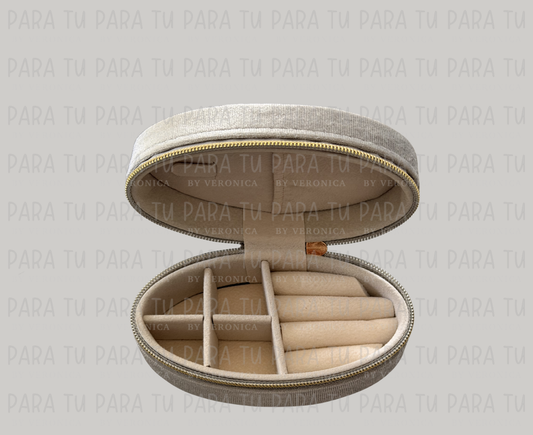 Joyero Ovalado Gris