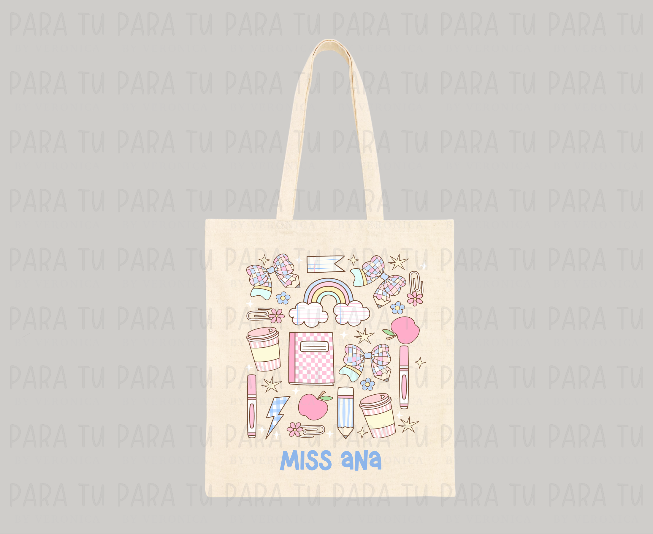 Tote Bag Rockstar Teacher Personalizable