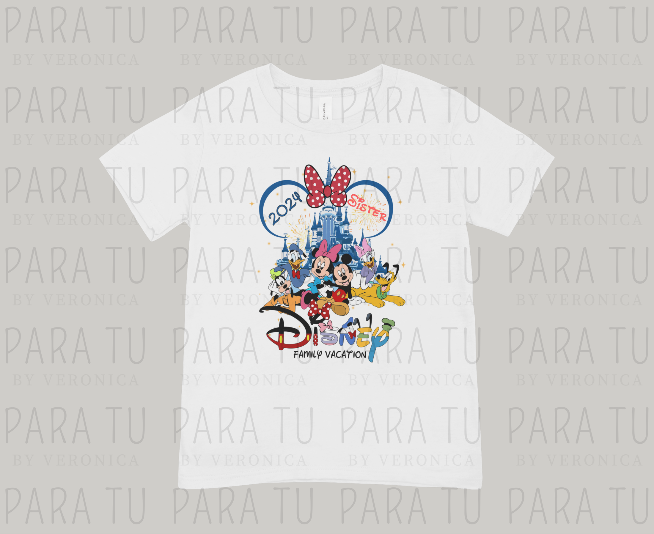 Playera Minnie Family Vacation Personalizable